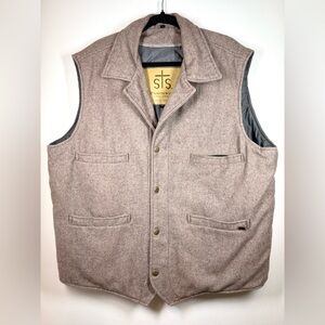 STS Ranchwear‎ Men's Wool Vest in Light Brown Size 3X